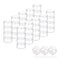 ZEJIA 5 Gram Sample Containers with Lids Mini Makeup Containers Empty Plastic Travel Cosmetic Containers with Labels200 Count Clear Lid