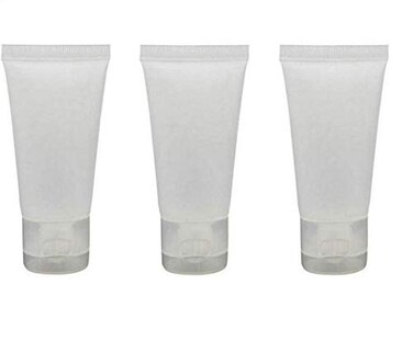 LASSUM 10 PCS Clear Empty Refillable Plastic Squeeze Soft Tubes Bottle Flip Cap Cosmetic Body Hand Lotion Shampoo Squeeze Bottle 15ML