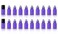 ZbFwmx 20 Pack Set 2ML58 Dram Mini Sample Roll Glass Bottles for Essential Oils Roller Refillable Perfume Roll Bottle 2ML Purple