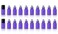 ZbFwmx 20 Pack Set 2ML58 Dram Mini Sample Roll Glass Bottles for Essential Oils Roller Refillable Perfume Roll Bottle 2ML Purple
