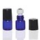 ZbFwmx 20 Pack Set 1ML Mini Sample Roll Glass Bottles for Essential Oils Roller Refillable Perfume Roll Bottle 1ML Blue