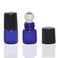 ZbFwmx 20 Pack Set 1ML Mini Sample Roll Glass Bottles for Essential Oils Roller Refillable Perfume Roll Bottle 1ML Blue