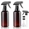Hethyo Plastic Spray Bottles Empty Spray Bottle 169oz500ml 2 Pack Heavy Duty Spraying Bottles MistStream Water Bottle for Cleaning Solutions Essential Oils Hair Amber