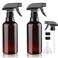 Hethyo Plastic Spray Bottles Empty Spray Bottle 169oz500ml 2 Pack Heavy Duty Spraying Bottles MistStream Water Bottle for Cleaning Solutions Essential Oils Hair Amber