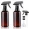 Hethyo Plastic Spray Bottles Empty Spray Bottle 169oz500ml 2 Pack Heavy Duty Spraying Bottles MistStream Water Bottle for Cleaning Solutions Essential Oils Hair Amber