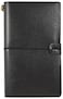 PETER PAUPER Voyager Refillable Notebook Black Travelers Journal Planner Notebook