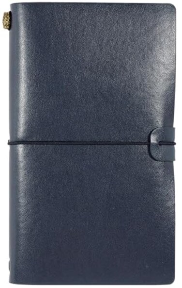 PETER PAUPER Voyager Refillable Notebook Midnight Blue Travelers Journal Planner Notebook