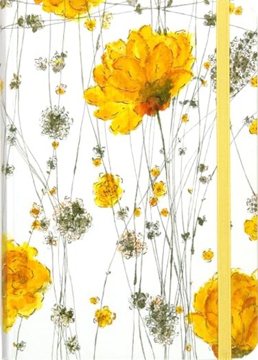 PETER PAUPER Yellow Flowers Journal Diary Notebook