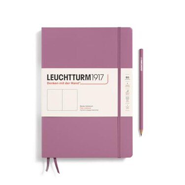 LEUCHTTURM1917 Notebook Hardcover Composition B5219 Numbered Pages for Writing and Journaling Dusty Rose Plain