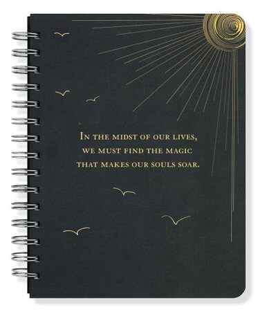 PETER PAUPER Soar Journal Notebook Diary Black Rock
