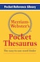 Merriam-Webster MerriamWebsters Pocket Thesaurus Newest Edition Flexi Paperback Pocket Reference Library