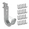 ICC Beam Clamp J Hook 2 with Retainer Clip Galvanized Steel Cable Management Hooks for Hanging Cable to Beams RustResistant EIA and TIA Compliant 2 Inch 25 Pack