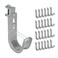 ICC Beam Clamp J Hook 2 with Retainer Clip Galvanized Steel Cable Management Hooks for Hanging Cable to Beams RustResistant EIA and TIA Compliant 2 Inch 25 Pack