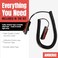Anderic Universal Coiled Security Cable Bulk Pricing Available Remote Control Tether Security Cable Leash with Hook and Loop Fastener Tape and DoubleSided Tape CBL02