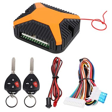 X AUTOHAUX Car Keyless Entry System Remote Control WBlank Key for Toyota DC 12V Central Lock with 2 Remote Control Key