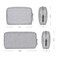 ERCRYSTO Universal ElectronicsAccessories Soft Carrying Case Bag Durable LightweightSuitable for Outgoing Business Travel and Cosmetics Kit SmallBigGray