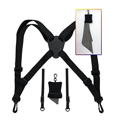 GAIARENA G GAIARENA Binocular Harness Adjustable Strap for Binoculars Cameras Rangefinders Includes Lens Cleaning Cloth Black