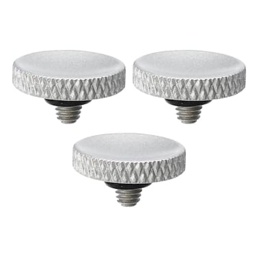 PATIKIL Camera Shutter Button 3 Pack Soft Shutter Release Button Pure Copper Camera Button Knurled Suitable for Nikon for Fujifilm for Leica DSLRSLR Camera Silver
