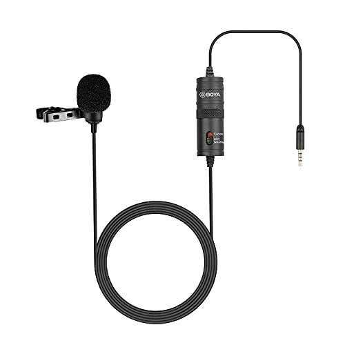 بويا Boya by-m1 Collar Microphone For Smartphones Canon Nikon Dslr Cameras Camcorders Audi