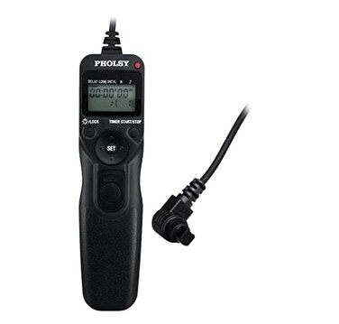 PHOLSY Camera Remote Shutter Release C8 Timer Shutter Release Cable with Intervalometer for Canon EOS R3 R5 10D 6DII 1DXII 1DXIII 1DSIII 1D C 1DIV 1DIII 1D II N 5DII 5DIII 5DIV 5DS 5D
