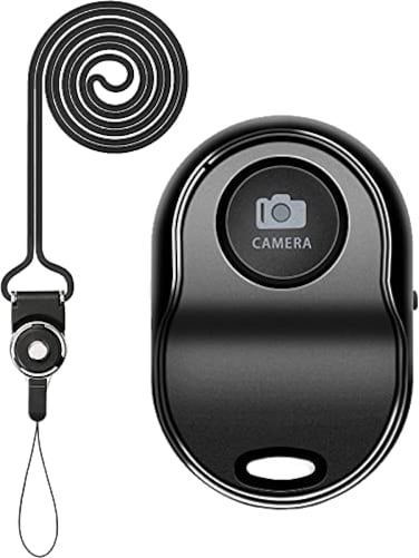 ASHUTB Upgraded Bluetooth 50 Remote Shutter for iPhone Android Camera Wireless Remote Control Selfie Button for iPad iPod Tablet HD Selfie Clicker for Photos Videos Black