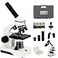 Wevision M2 Dual Power Supply Compound Monocular Microscope 40X2000X for Adults Students AllMetal STEM Lab Kit with Glass Optics Dual LED Slides Carry Case