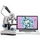 SWIFT Microscope SW150Compound Student Microscope40X1000XMonocular HeadCoarse Fine FocusingDual IlluminationCordlessCapable with Eyepiece Camera and Software Windows and Mac Compatible
