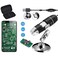 Jiusion Original 401000X USB Microscope with Portable Carrying Case Digital Magnification Endoscope Camera 8 LEDs Metal Base for Android Phone and Tablet Windows Mac Linux Chrome