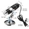 Jiusion Original 401000X USB Microscope with Portable Carrying Case Digital Magnification Endoscope Camera 8 LEDs Metal Base for Android Phone and Tablet Windows Mac Linux Chrome