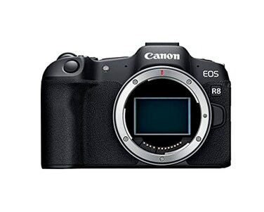 Canon EOS R8 FullFrame Mirrorless Camera Body Only RF Mount 242 MP 4K Video DIGIC X Image Processor Subject Detection Tracking Compact Lightweight Renewed