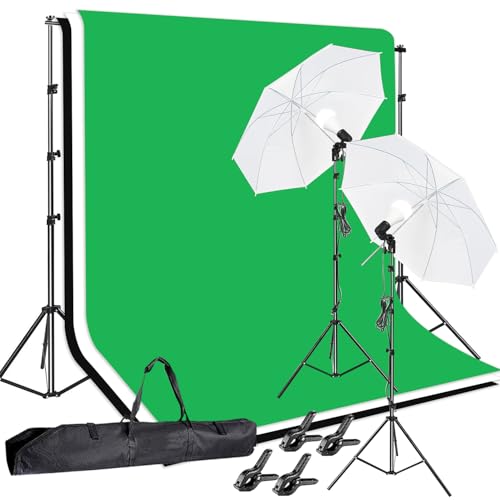hyjinc Hyjinc Photo Video Studio 10 X 85ft Stand With Muslin Backdrop 85W 85W