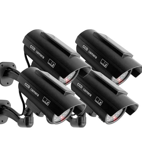 F Finders&co F Finders&co Solar Powered Fake Security Camera Bullet Dummy Security Camera Surveillance Sys