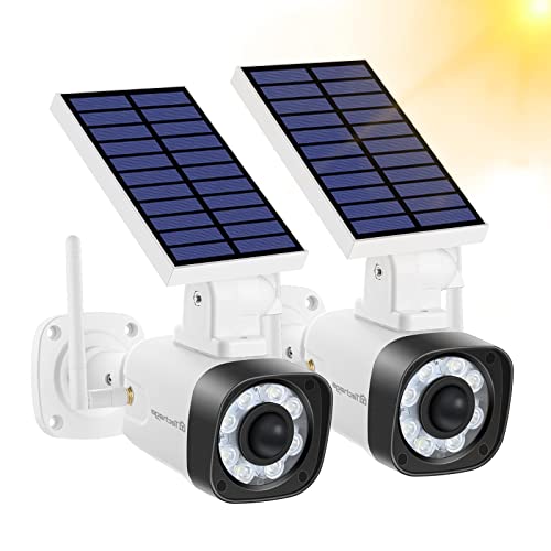 Techage Techage Solar Battery Powered Metal Fake Security Camera