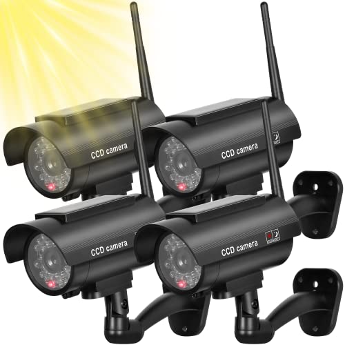 بي إن تي Bnt Solar Powered Fake Security Camera Bullet Dummy Security Camera