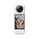 Insta360 X5 Satin White Waterproof 8K 360 Action Camera Leading Low Light Invisible Selfie Stick Effect Rugged and Replaceable Lens 3Hour Battery Builtin Wind Guard Stabilization