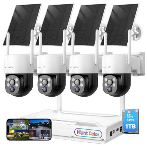 Xmarto Xmarto 0light Night Color Solar Security Camera System 1000GB