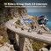 XGP X10 10 Riders Group Mesh Motorcycle Intercom 3000m Motorcycle Bluetooth Headset V53 with Audio Multitasking Helmet Communication Systems with HiFi Speakers for ATVSnowmobile 2 Pack Grey