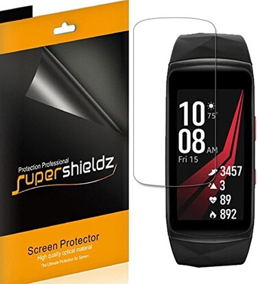 Supershieldz 6 Pack Designed for Samsung Gear Fit2 Pro Gear Fit 2 Pro Screen Protector Full Screen Coverage 023mm High Definition Clear Shield TPU