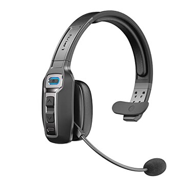 LEVN Bluetooth Headset with Microphone Trucker Bluetooth Headset with AI Noise Cancelling Mute Button Wireless OnEar Headphones 60 Hrs Working Time for Trucker Home Office Remote Work Zoom