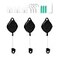 CALIDAKA VR Cable Management 3Packs Retractable Ceiling Pulley System Compatible with Oculus Rift SPs VrViv E for Oculus Quest 2 VR Accessories with 360 Rotations NoiseFree