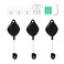 CALIDAKA VR Cable Management 3Packs Retractable Ceiling Pulley System Compatible with Oculus Rift SPs VrViv E for Oculus Quest 2 VR Accessories with 360 Rotations NoiseFree