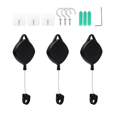 CALIDAKA VR Cable Management 3Packs Retractable Ceiling Pulley System Compatible with Oculus Rift SPs VrViv E for Oculus Quest 2 VR Accessories with 360 Rotations NoiseFree