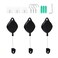 CALIDAKA VR Cable Management 3Packs Retractable Ceiling Pulley System Compatible with Oculus Rift SPs VrViv E for Oculus Quest 2 VR Accessories with 360 Rotations NoiseFree