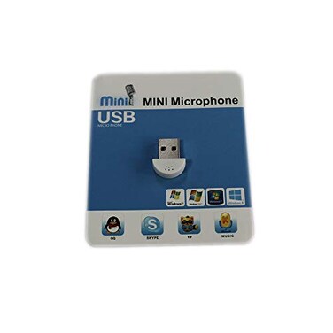 KunHe Mini USB Microphone for Computer Laptop Desktop Driver Free White