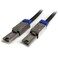 StarTech 2m External Mini SAS Cable Serial Attached SCSI SFF8088 to SFF8088 2x SFF8088 M 2 meter Black TAA ISAS88882