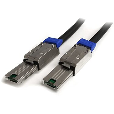 StarTech 2m External Mini SAS Cable Serial Attached SCSI SFF8088 to SFF8088 2x SFF8088 M 2 meter Black TAA ISAS88882
