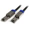 StarTech 2m External Mini SAS Cable Serial Attached SCSI SFF8088 to SFF8088 2x SFF8088 M 2 meter Black TAA ISAS88882