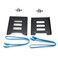 PASOW 2 Pack 25 to 35 SSD HDD Hard Disk Drive Bays Holder Metal Mounting Bracket Adapter for PC Bracket Blue Sata III Cables