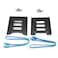 PASOW 2 Pack 25 to 35 SSD HDD Hard Disk Drive Bays Holder Metal Mounting Bracket Adapter for PC Bracket Blue Sata III Cables