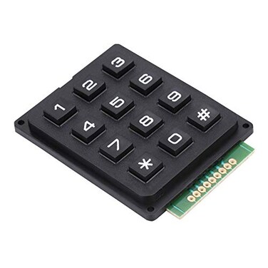 ASHATA 12 Keyboard Modules 12 Keys 3x4 Push Buttons External Keypad Modules for MCU